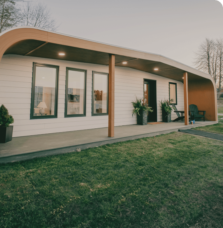 world’s first ever 3D-printed house made from recycled forest products, from the University of Maine Advanced Structures and Composites Center