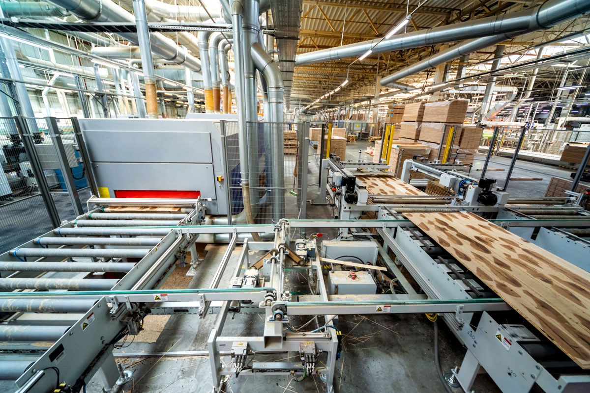 machinery in production facility